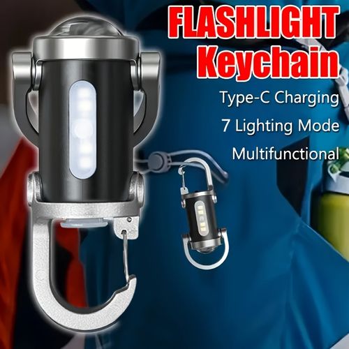 Multi functional flashlight keychain