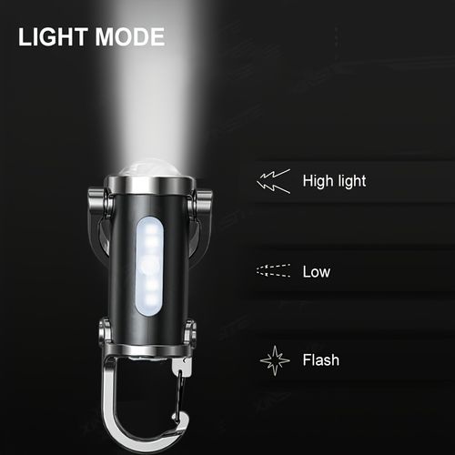 Multi functional flashlight keychain