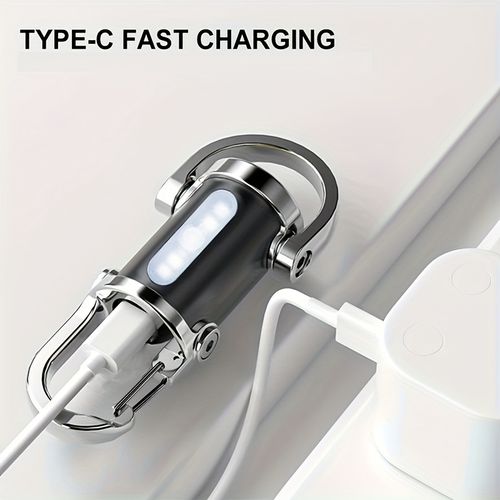 Multi functional flashlight keychain