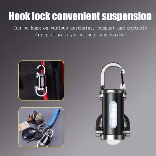 Multi functional flashlight keychain