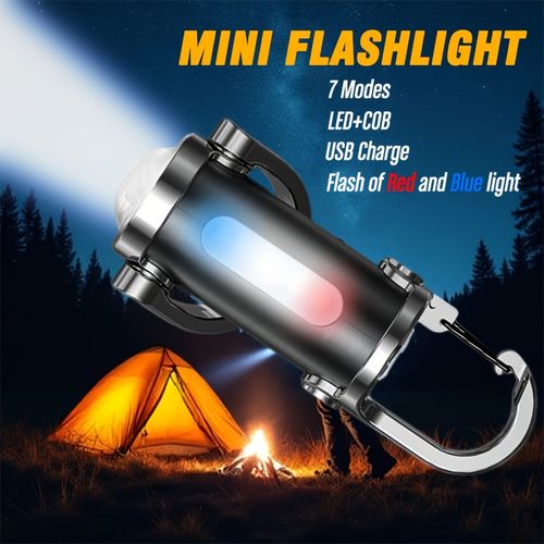 Multi functional flashlight keychain