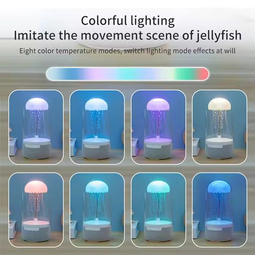 Portable Jellyfish Lamp Bluetooth Speaker | RGB Color Changing Atmosphere Light 360° Surround Sound for Home Party Outdoor
