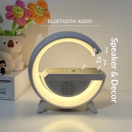 Multi-Function Bluetooth Speaker with Wireless Charging & Alarm