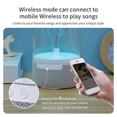 Portable Jellyfish Lamp Bluetooth Speaker | RGB Color Changing Atmosphere Light 360° Surround Sound for Home Party Outdoor