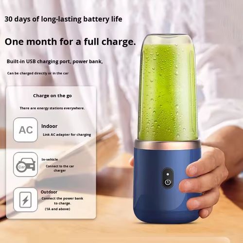 Portable Mini Juicer | 6 Blade USB Rechargeable Fresh Juice Cup
