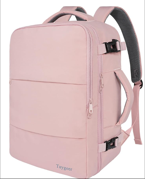 Taygeer Travel Backpack for Women, Carry On Backpack with USB Charging Port & Shoe Pouch, TSA 15.6inch Laptop Mochila Flight Approved, Nurse Bag Casual Daypack for Weekender Business Hiking