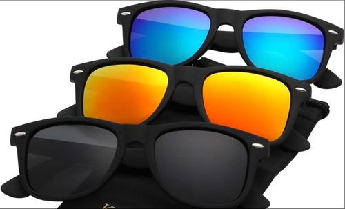 Polarized Sunglasses for Men and Women Matte Finish Sun glasses Color Mirror Lens UV Blocking (3 Pack)