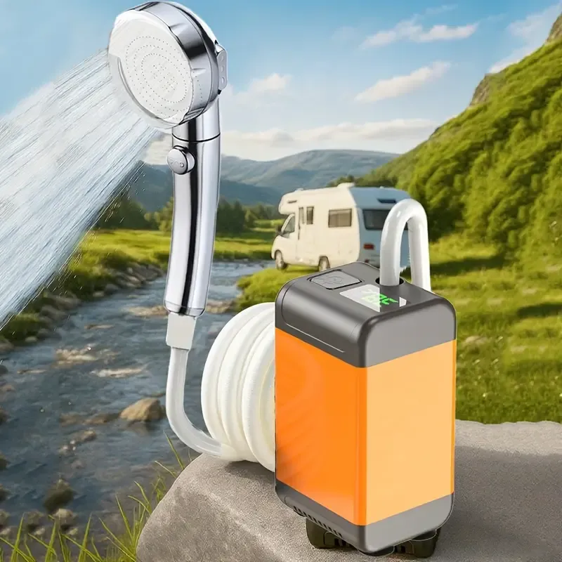 Portable Electric Shower Head with Water Temperature Measurement