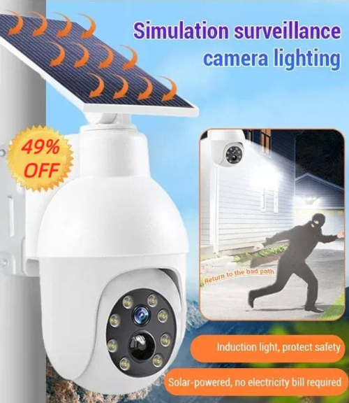Simulated surveillance camera street light