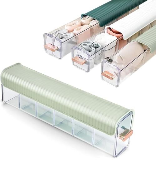 Wall mounted drawer organizer, wall mounted transparent underwear storage box, non perforated multifunctional clothing, socks, ties, chargers, seasoning storage box