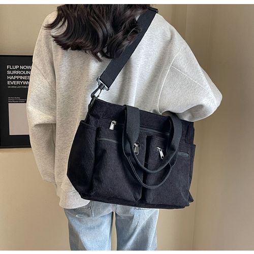 2025 Casual Versatile Handbag Multi Pocket Corduroy Tote Bag
