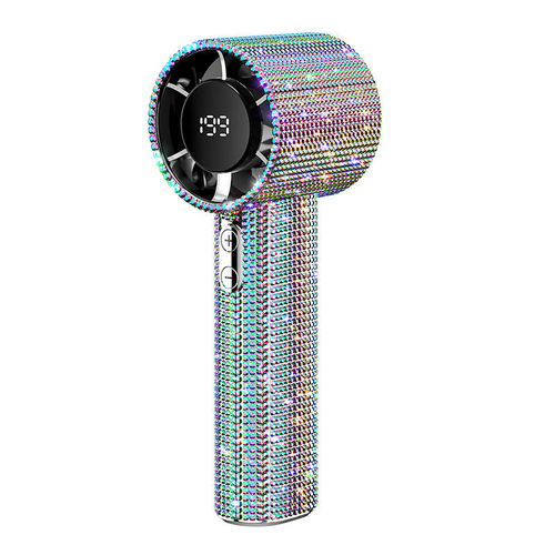 Ultra-Light Luxury Bling Diamond Handheld Mini Fan High-Speed