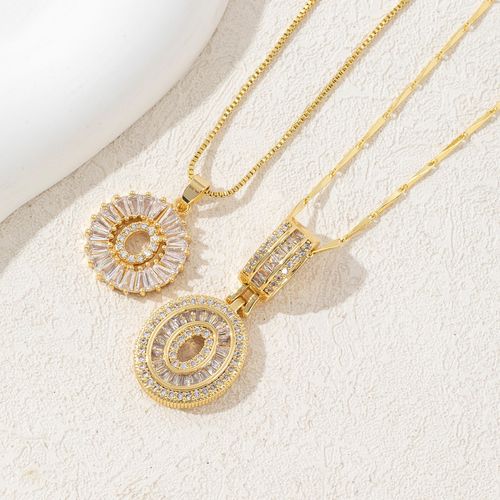 Shiny Flower Letter Necklaces: CZ Inlaid, Gold Plated ✨