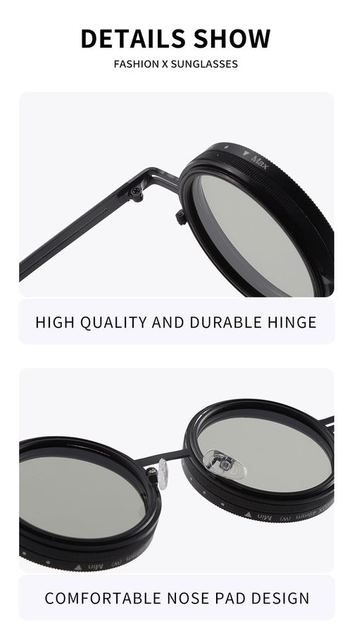 ND adjustable dimming mirror UV resistant sunglasses