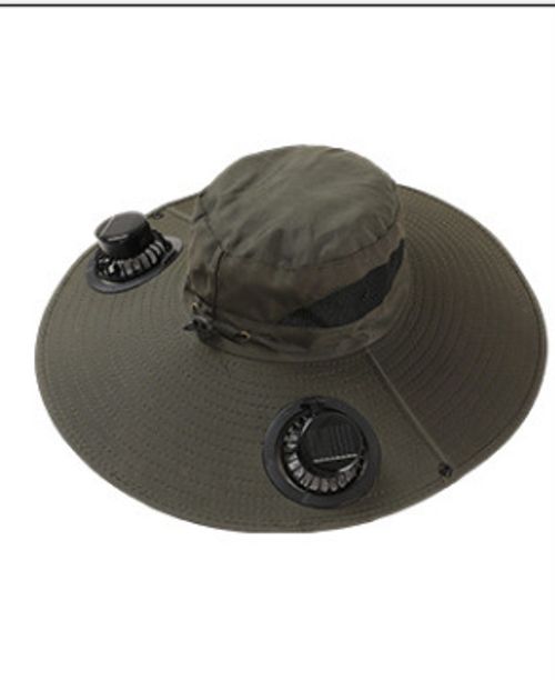 Solar powered dual fan sunshade hat
