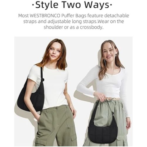 Chic Puffer Hobo Bag: Lightweight & Organized