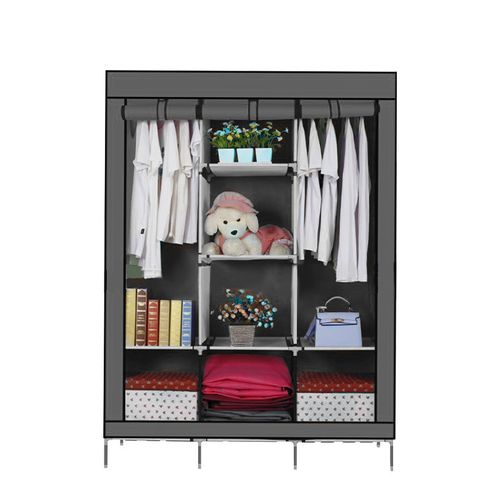 Minimalist Eco-Friendly Chinese Fabric Closet Wardrobe Removable Metal
