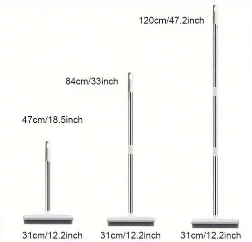 Pet Hair Rubber Broom with Squeegee for Floors