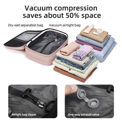 Carry on Anti Theft Vacuum Backpack with TSA Lock Airbag Bag