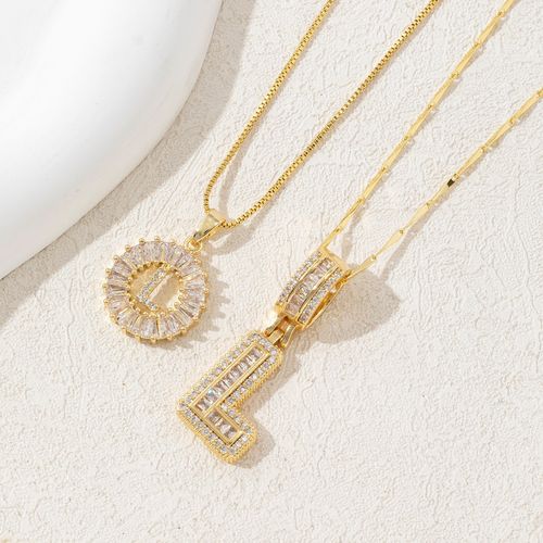 Shiny Flower Letter Necklaces: CZ Inlaid, Gold Plated ✨