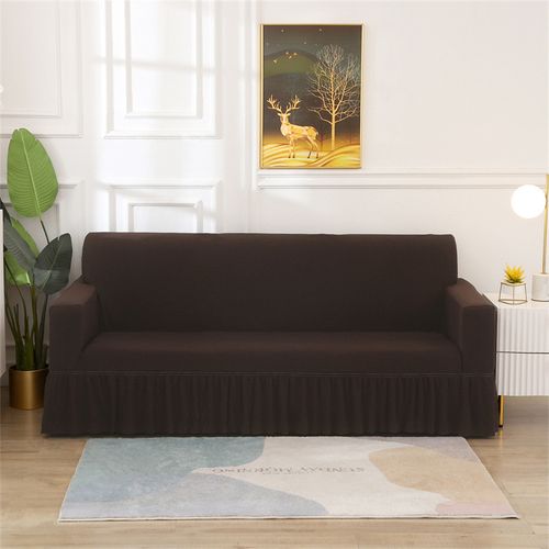 Elastic skirt sofa cover all inclusive solid color simple modern all season universal sofa cover
