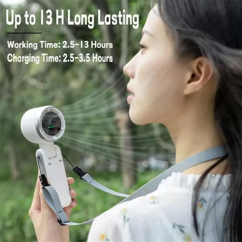 Regularlyk Portable Handheld Turbo Fan,Hand Folding High-Speed Turbine Fan New~