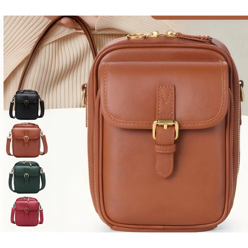 Vintage Design Crossbody PU Leather Shoulder Bag