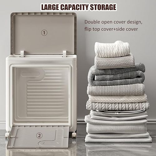 120L Rolling Storage Bin for Home