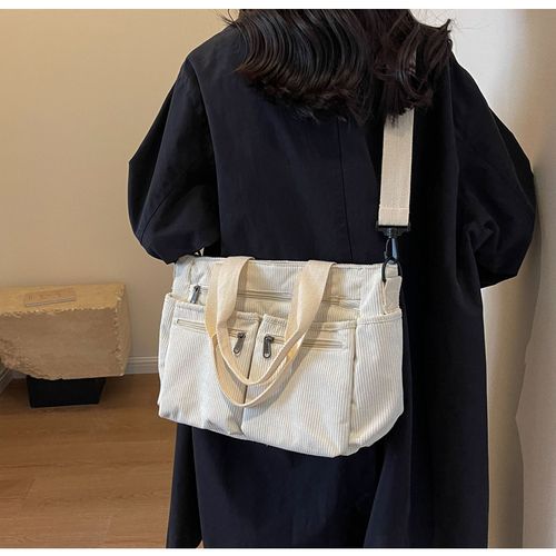 2025 Casual Versatile Handbag Multi Pocket Corduroy Tote Bag