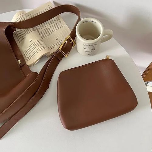 Versatile Ins Large Capacity Bag 2025 New Lazy Feng Shui Bucket Bag Retro Single Shoulder Crossbody Bag