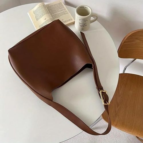 Versatile Ins Large Capacity Bag 2025 New Lazy Feng Shui Bucket Bag Retro Single Shoulder Crossbody Bag