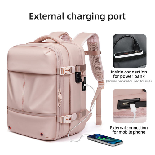 Carry on Anti Theft Vacuum Backpack with TSA Lock Airbag Bag
