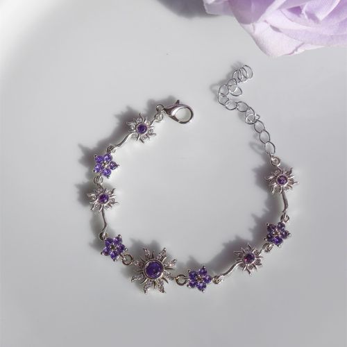 Purple sunflower, a women's bracelet with a niche luxury and high-end feel
