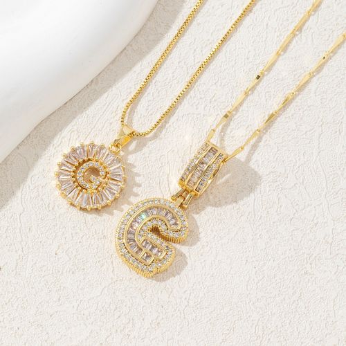 Shiny Flower Letter Necklaces: CZ Inlaid, Gold Plated ✨