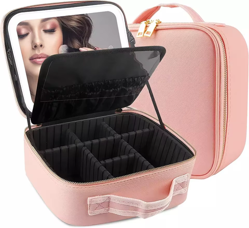 High Quality Hot Selling Waterproof Customized Makeup Bag Hand-held Mirror