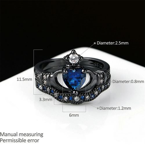 Romantic Blue Couple Rings – Symbol of Your Bond❤️