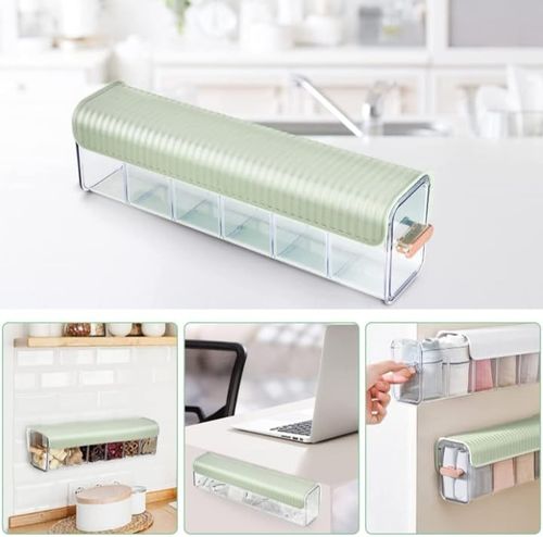 Wall mounted drawer organizer, wall mounted transparent underwear storage box, non perforated multifunctional clothing, socks, ties, chargers, seasoning storage box