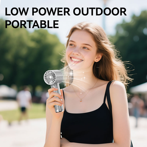 Ultra-Light Luxury Bling Diamond Handheld Mini Fan High-Speed