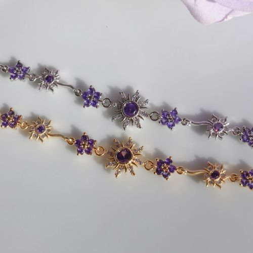 Purple sunflower, a women's bracelet with a niche luxury and high-end feel