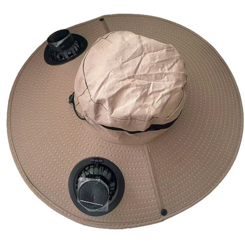 Solar powered dual fan sunshade hat