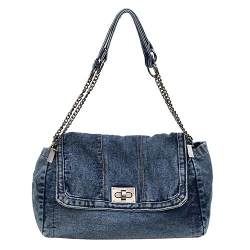 Retro casual denim bag 2025 new high-end chain shoulder bag