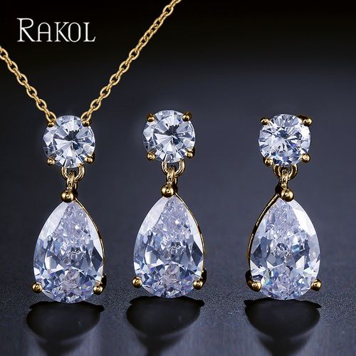 ✨RAKOL Rose - Gold Zircon Necklace: Shine Bright