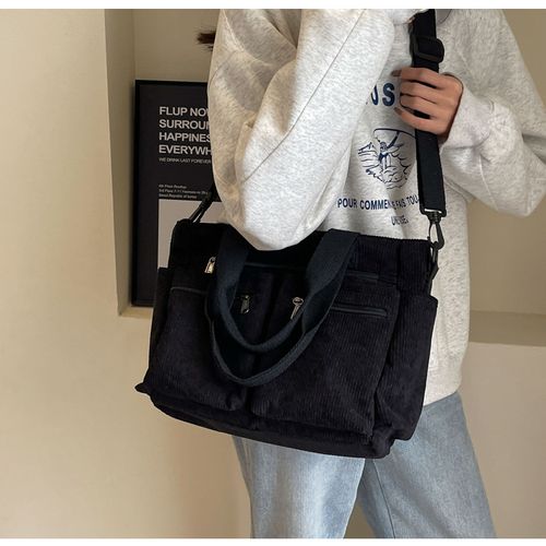 2025 Casual Versatile Handbag Multi Pocket Corduroy Tote Bag