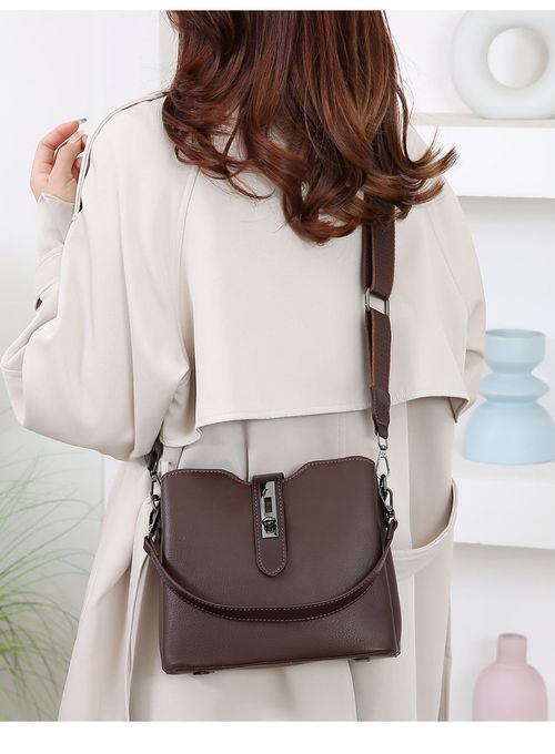 2025 New Style Versatile Handheld Bucket Bag Retro Shoulder Bag