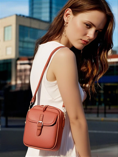 Vintage Design Crossbody PU Leather Shoulder Bag
