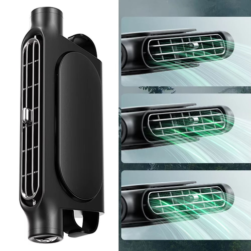 USB Powered Car Headrest Cooling Air Fan 3 Speeds Adjustable Neck