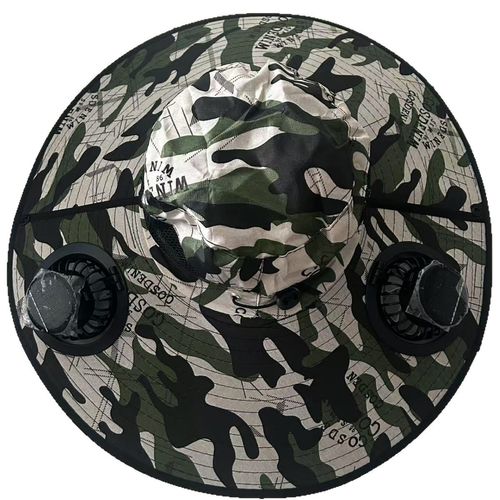 Solar powered dual fan sunshade hat
