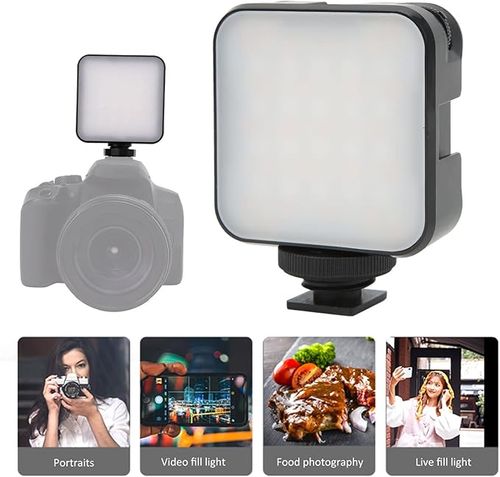 RGB Video Light, 360° Full Color Portable LED Camera, 2500‑9000K Photography Light with 3 Cold Shoe Mounts | 1200mAh Rechargeable LED Camera Fill Light for Vlog Photography Video