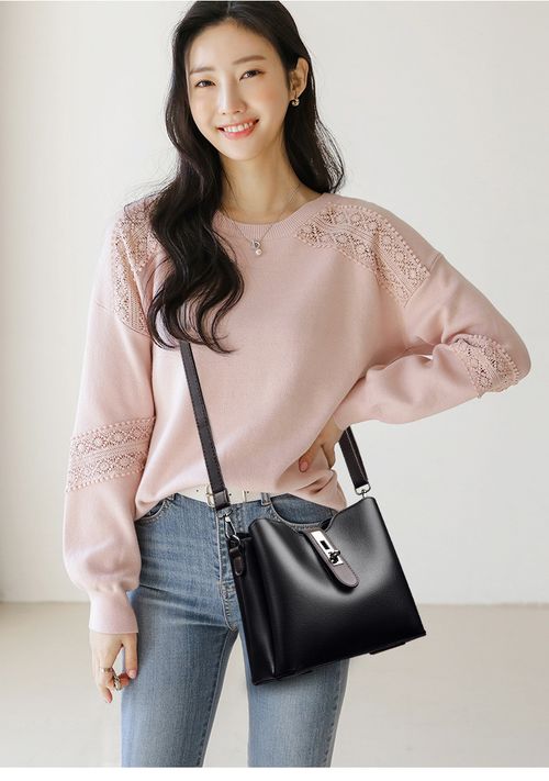 2025 New Style Versatile Handheld Bucket Bag Retro Shoulder Bag