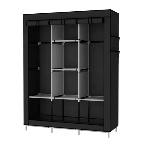 Minimalist Eco-Friendly Chinese Fabric Closet Wardrobe Removable Metal